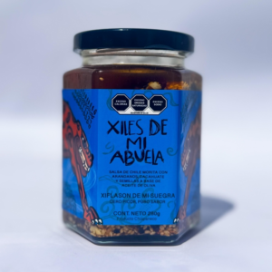 Xiflason de mi suegra, mermelada de xile morita con arandanos, cacahuate y semillas a base de aceite de oliva, 280g.