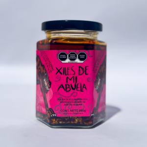 Salsa de Xile Morita con arándanos a base de aceite de oliva, 280g.